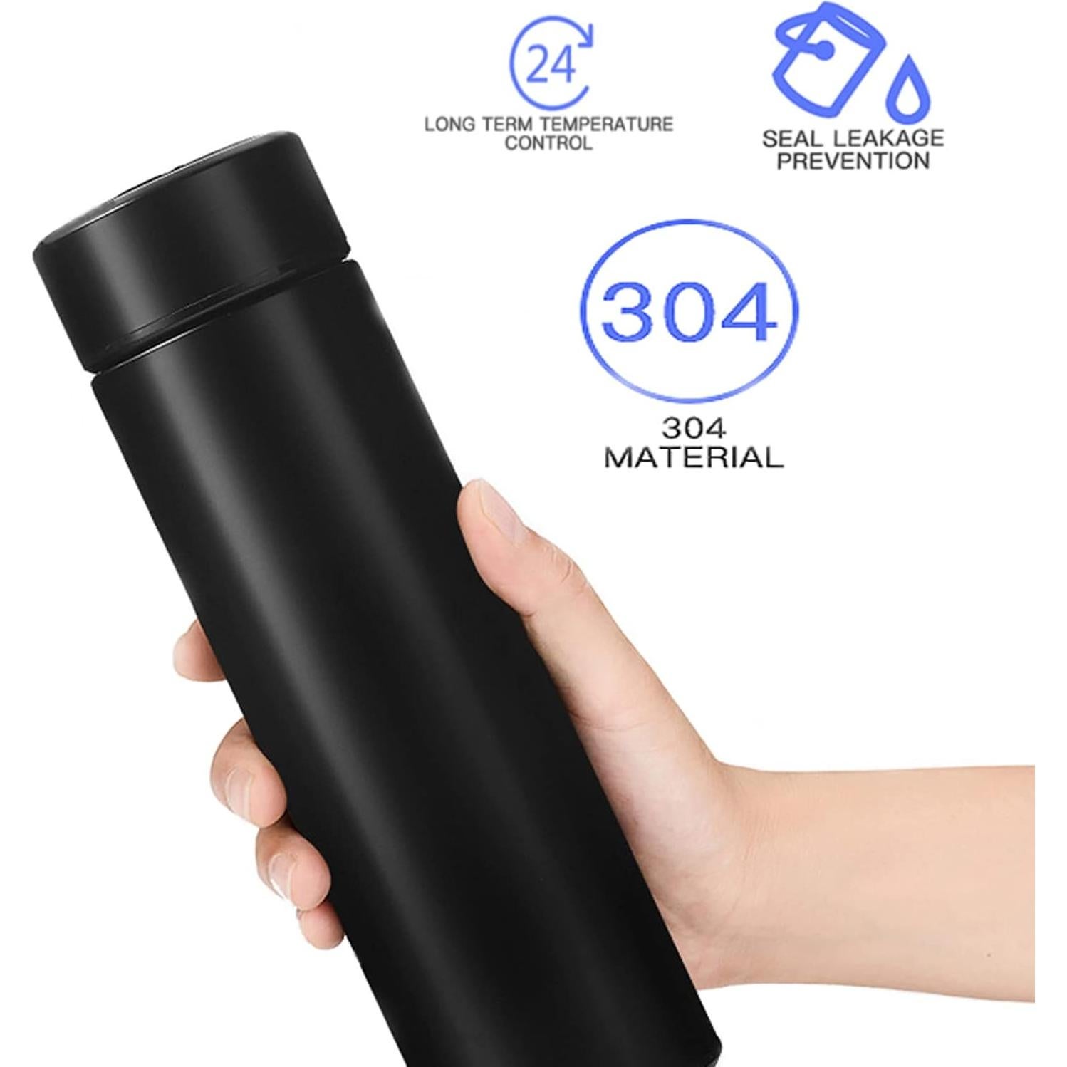 Taza Aislada Sonncson 500ml Acero Inoxidable Doble Pared Negro