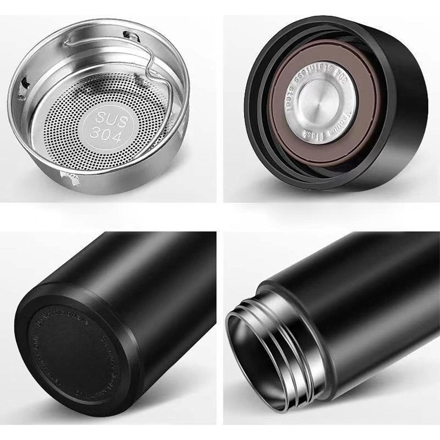 Taza Aislada Sonncson 500ml Acero Inoxidable Doble Pared Negro