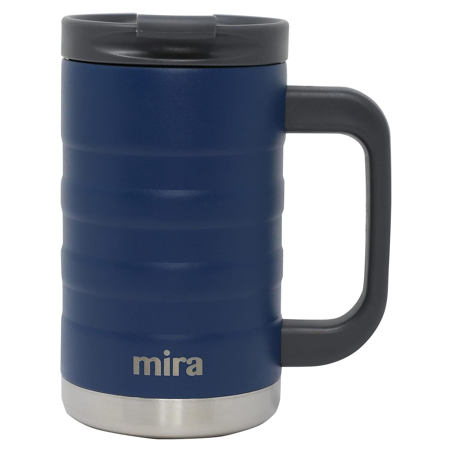 Taza de Café Aislada MIRA 414 ml Acero Inoxidable Azul