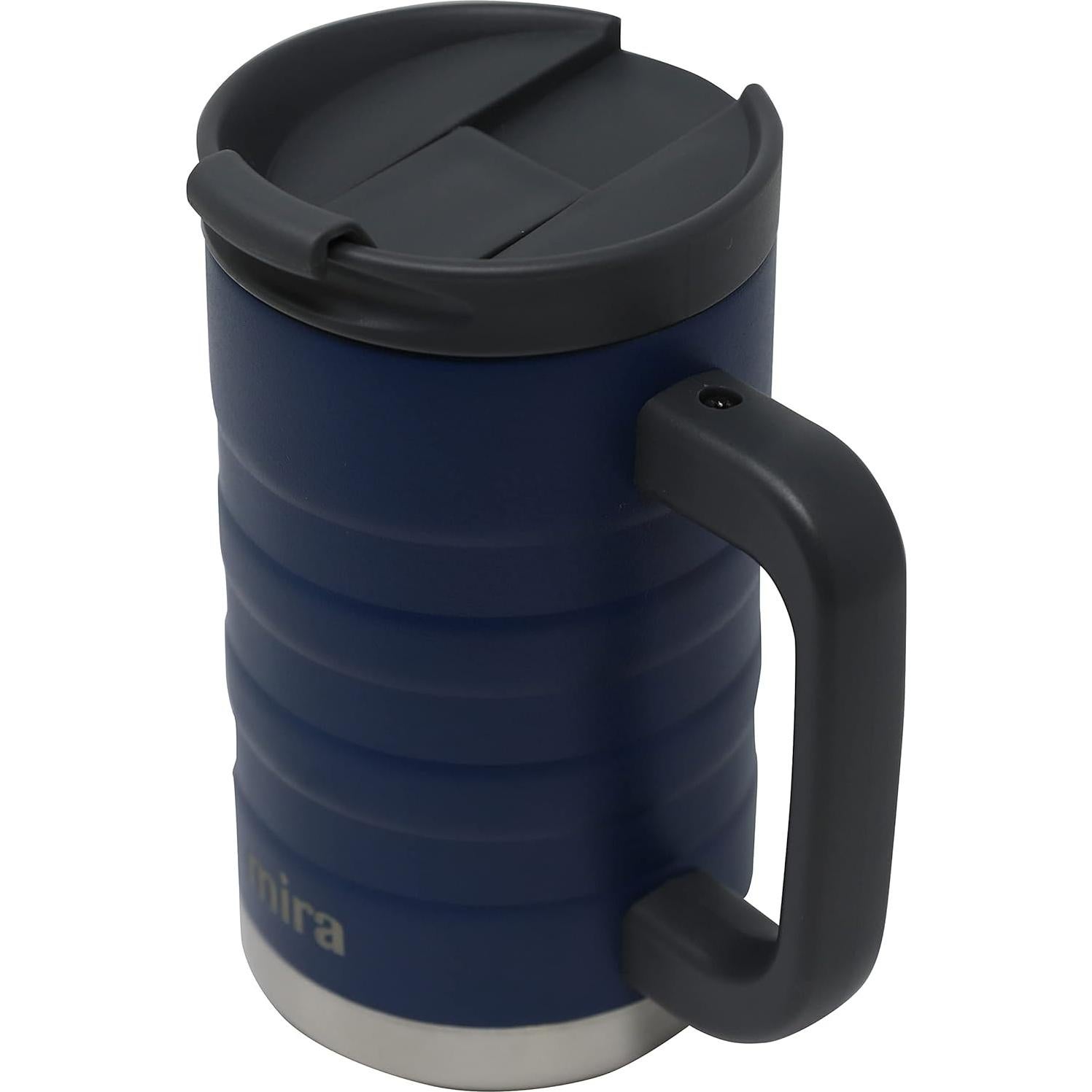 Taza de Café Aislada MIRA 414 ml Acero Inoxidable Azul