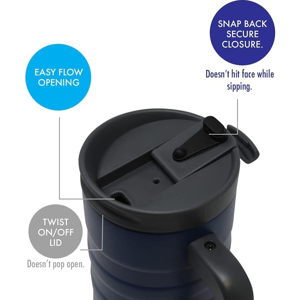 Taza de Café Aislada MIRA 414 ml Acero Inoxidable Azul