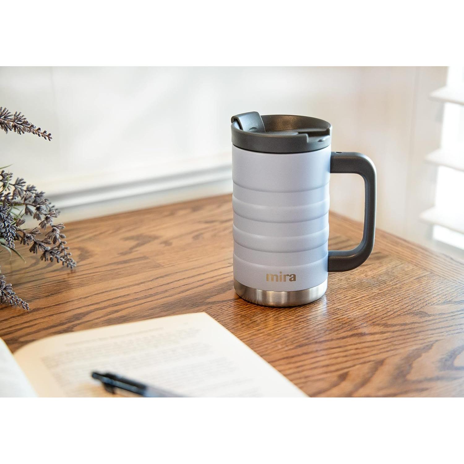 Taza de Café Aislada MIRA 414 ml Acero Inoxidable Azul