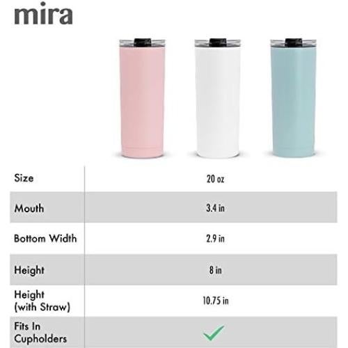 Vaso Aislado al Vacío MIRA 590 ml Doble Pared Rosa Taffy