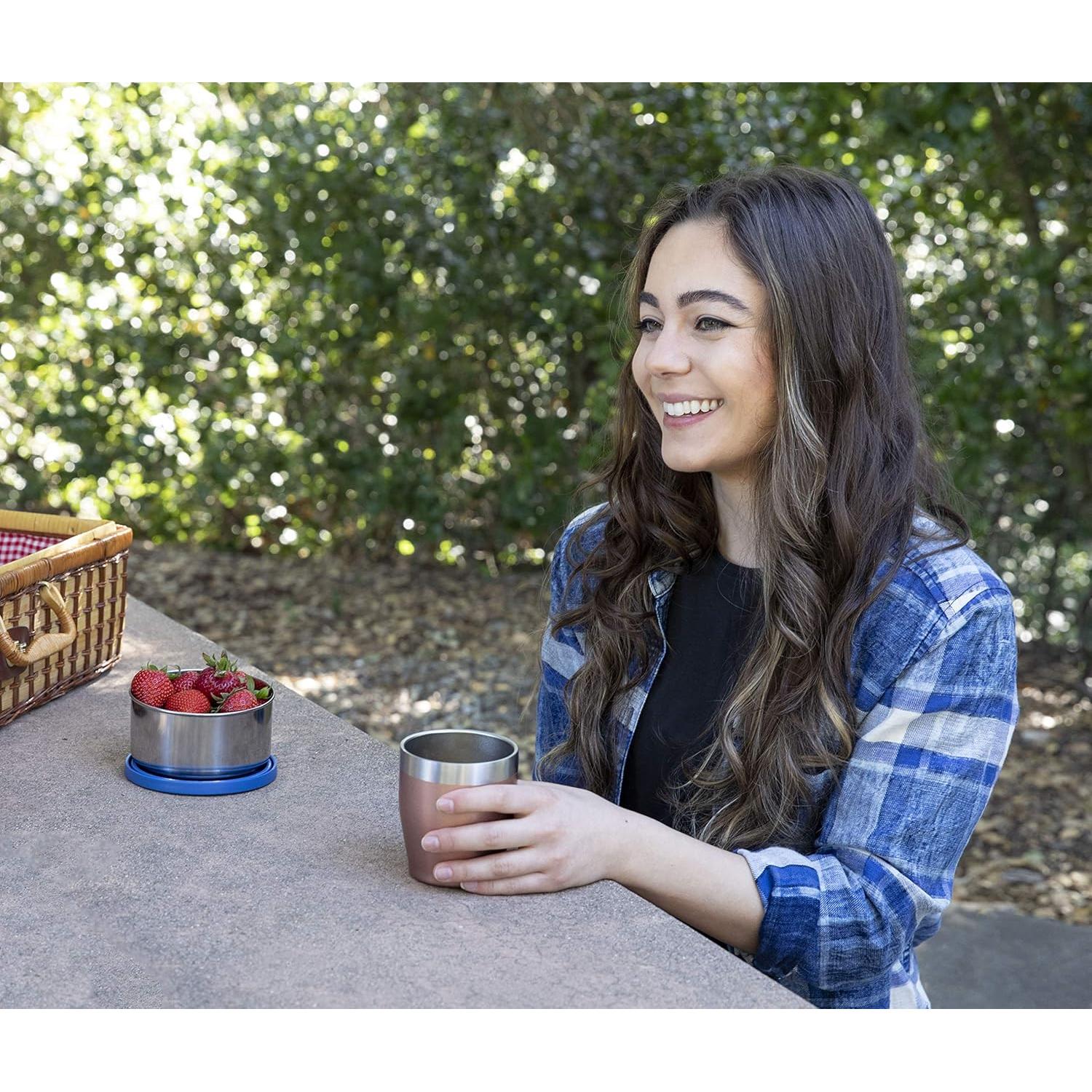 Vaso Aislado al Vacío MIRA 12 oz - Acero Inoxidable Oro Rosa