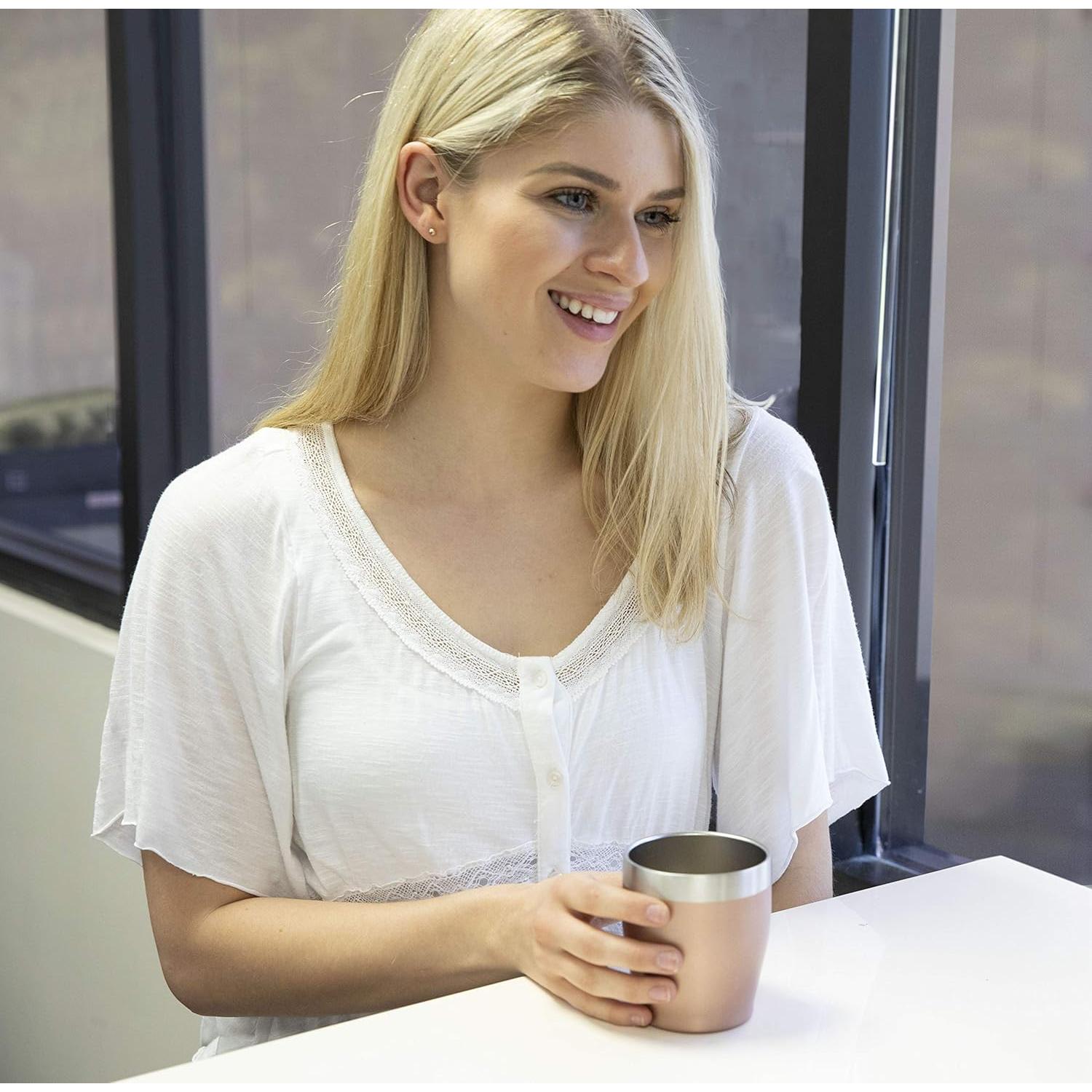 Vaso Aislado al Vacío MIRA 12 oz - Acero Inoxidable Oro Rosa