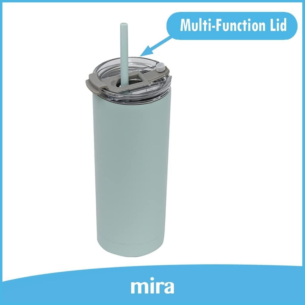 Vaso Aislado MIRA 20 oz Acero Inoxidable Azul Perla