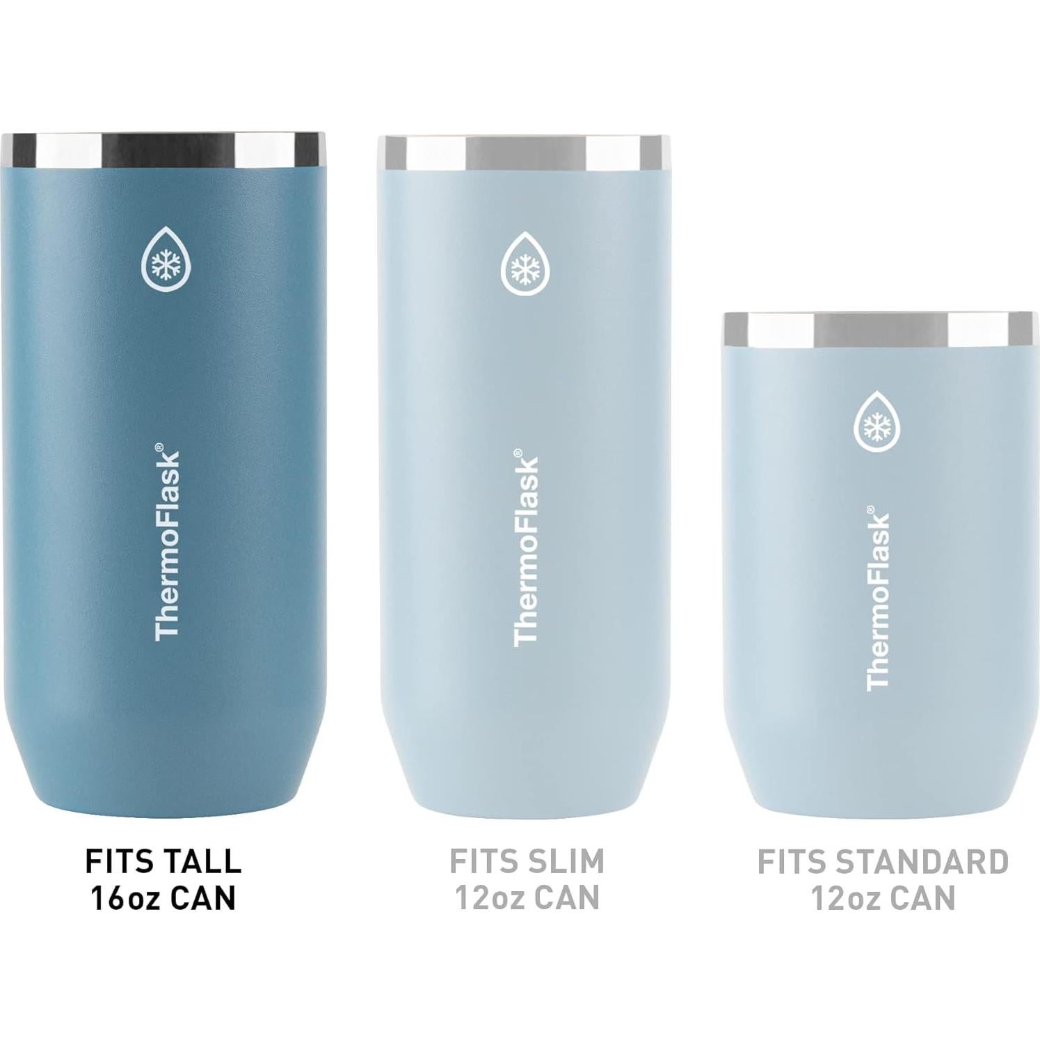 Enfriador de Lata Alto TermoFrasco 473 ml Acero Inoxidable Azul