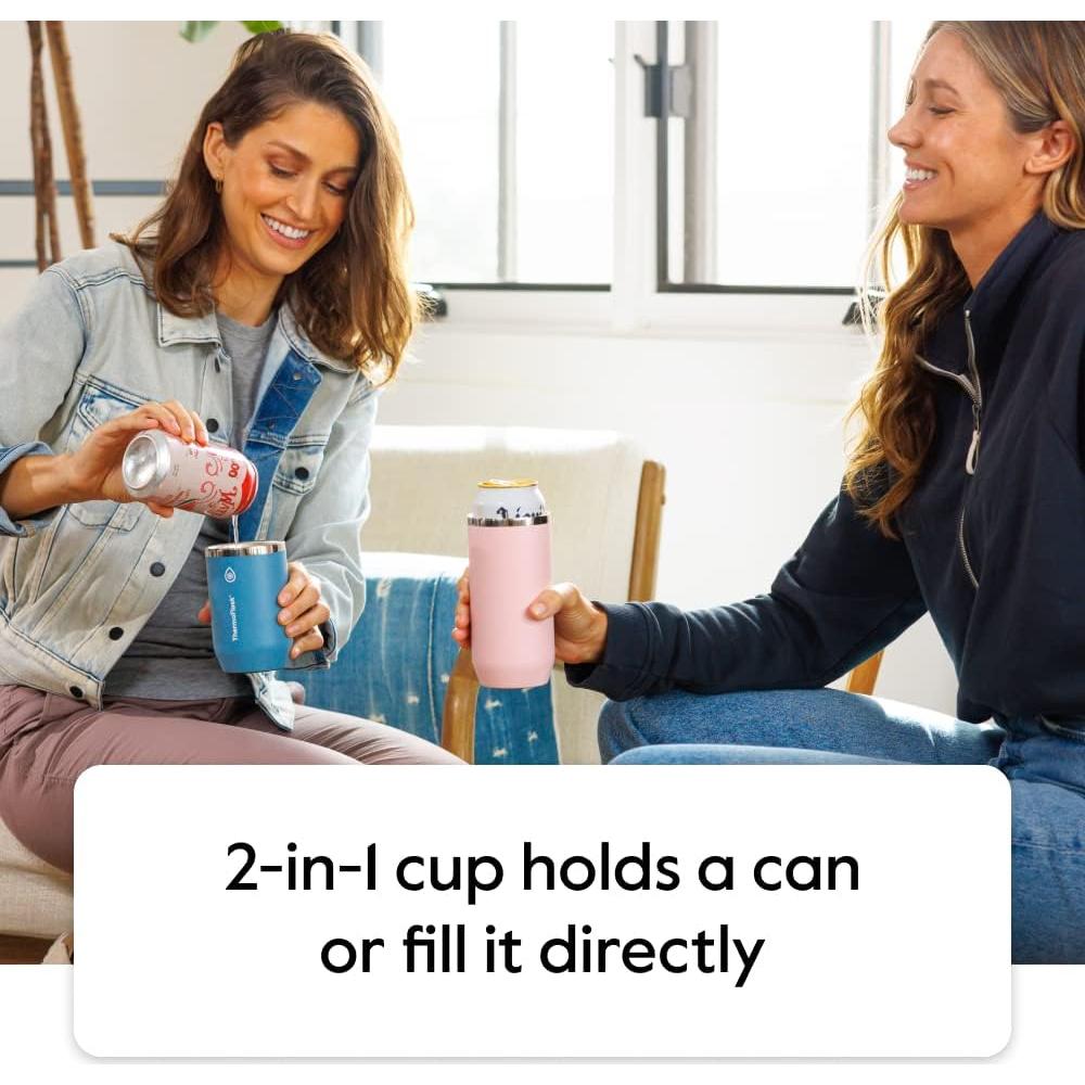 Enfriador de Lata Alto TermoFrasco 473 ml Acero Inoxidable Azul