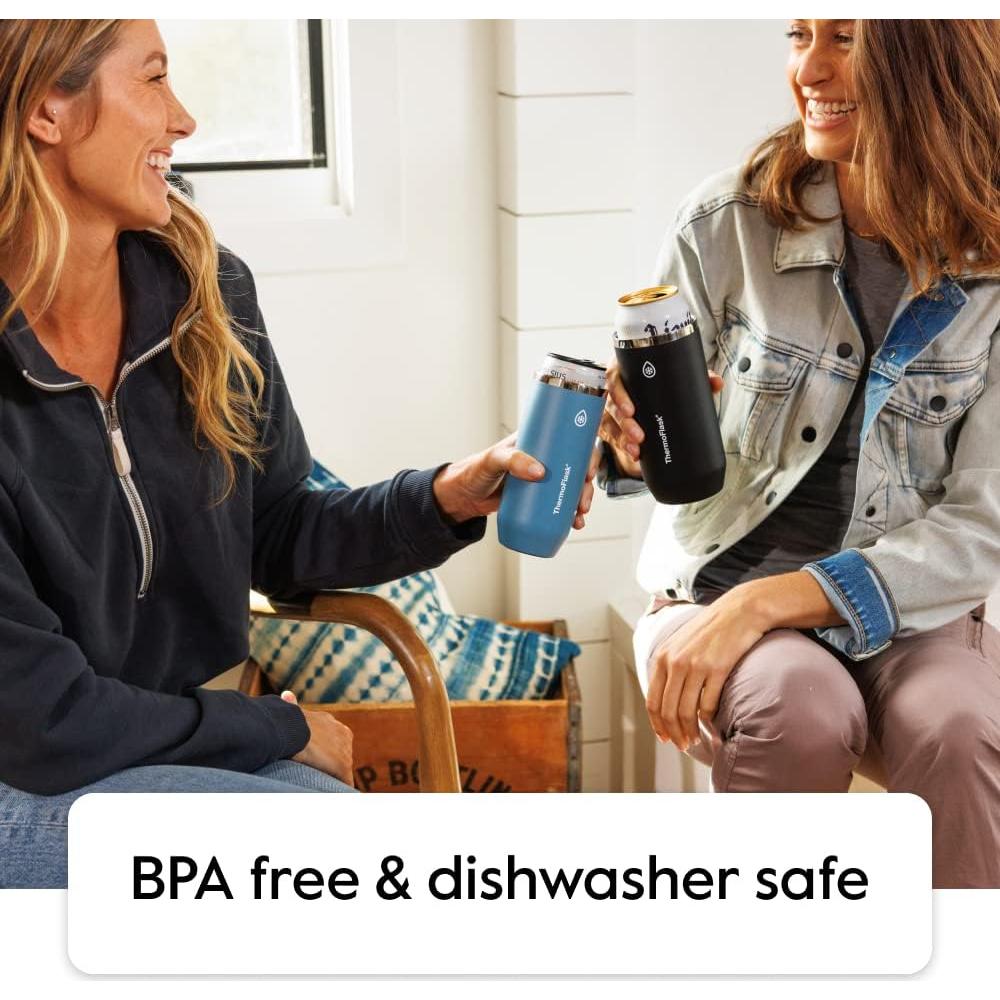 Enfriador de Lata Alto TermoFrasco 473 ml Acero Inoxidable Azul