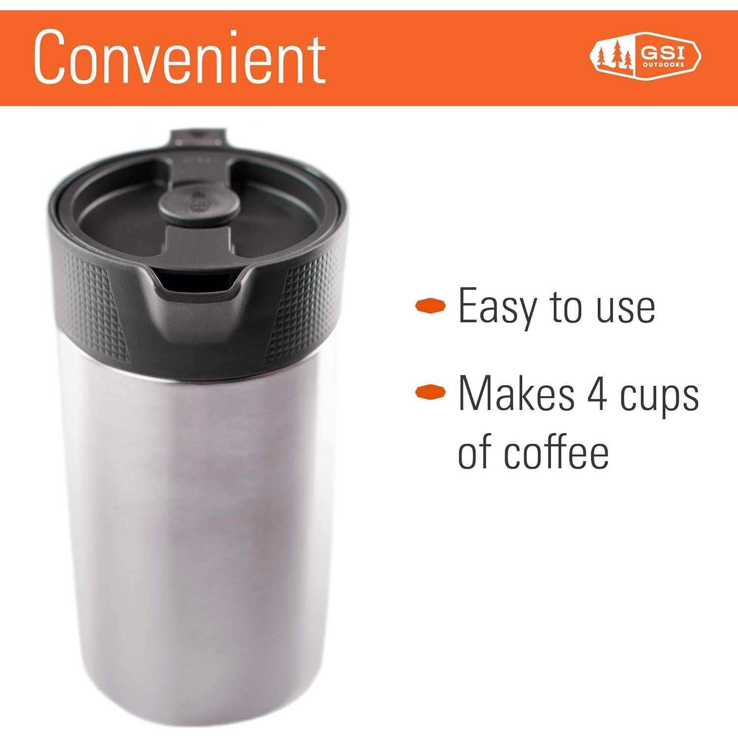 Enfriador de Latas Doble Aislado GSI Outdoors 12 Oz Cepillado