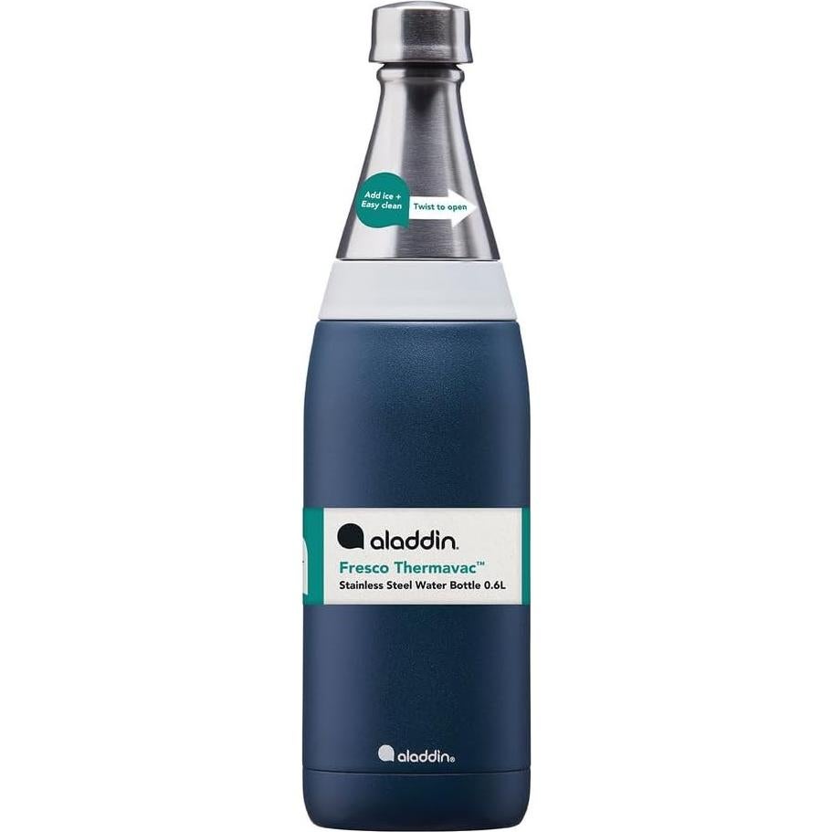 Botella de Agua Reutilizable Aladdin Fresco 0.6L Acero Inoxidable Azul