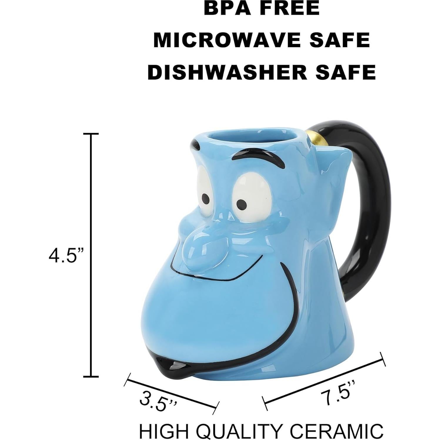 Taza Cerámica Esculpida Genio Aladino Disney 340g