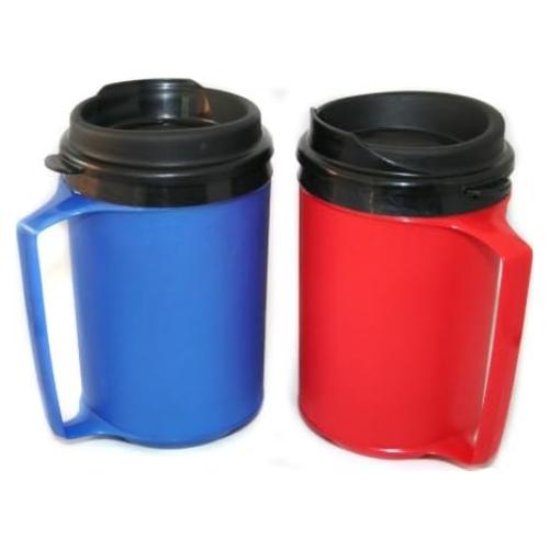 Juego de 2 Tazas Aisladas GAMA Electronics 12 oz Azul y Roja