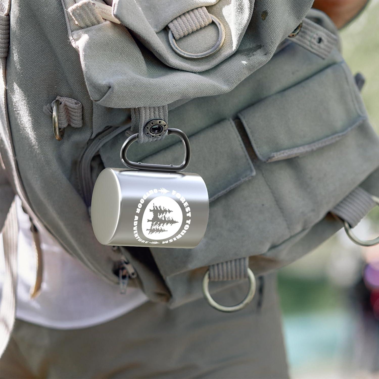 Taza de Camping OZMOJOO 269ml Acero Inoxidable Aislada