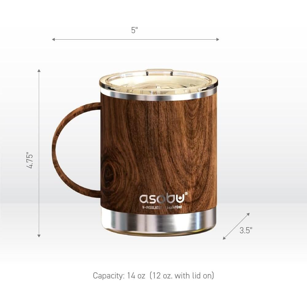 Taza de Acero Inoxidable Asobu Ultimate 0.34L con Recubrimiento Cerámico