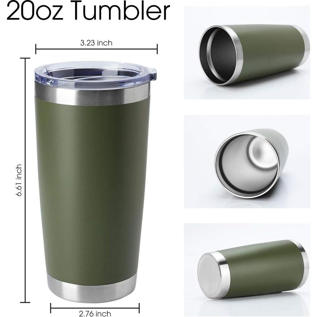 Vaso de Acero Inoxidable 20oz HASLE OUTFITTERS Verde Militar