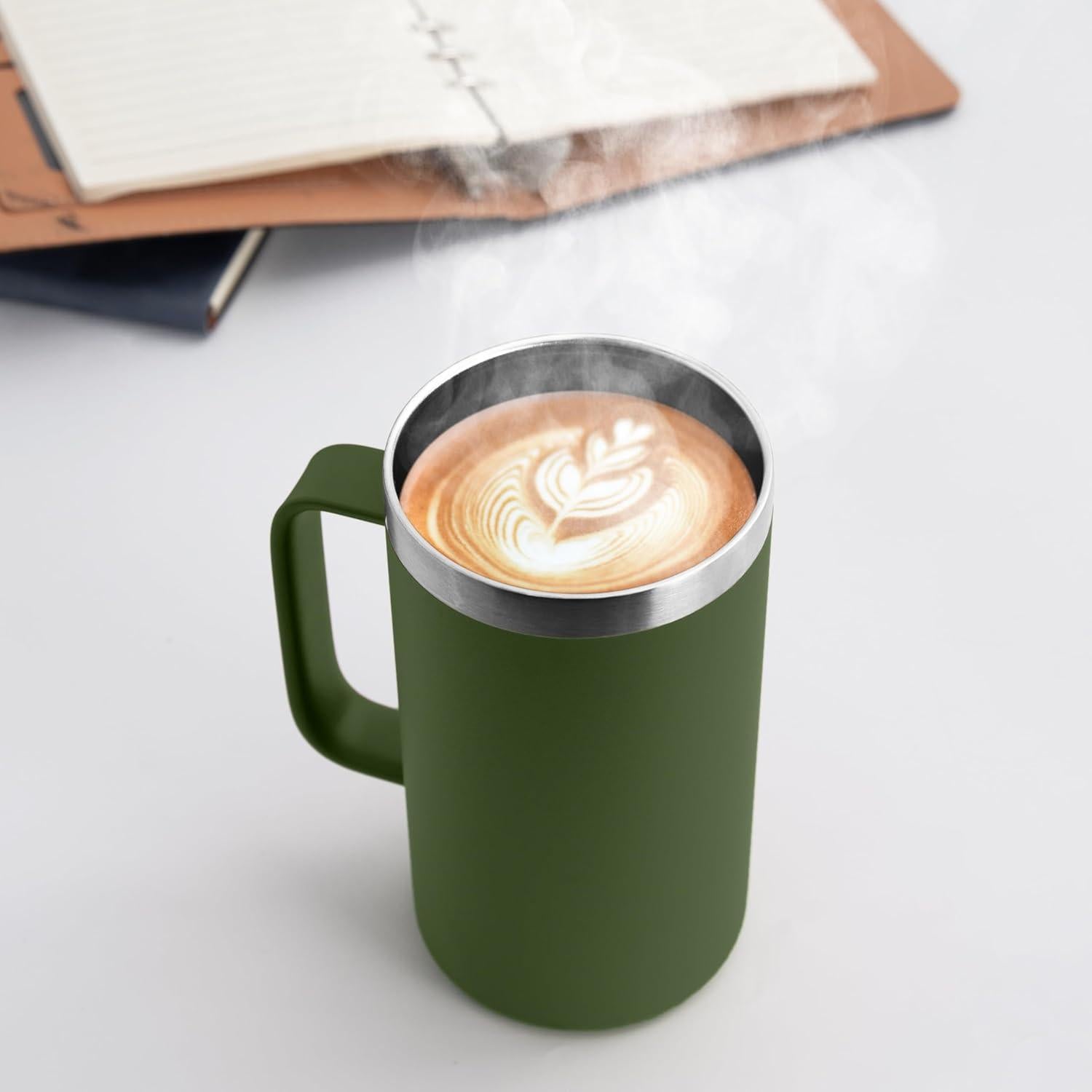 Taza Aislada DOMICARE 24oz Acero Inoxidable Verde Militar