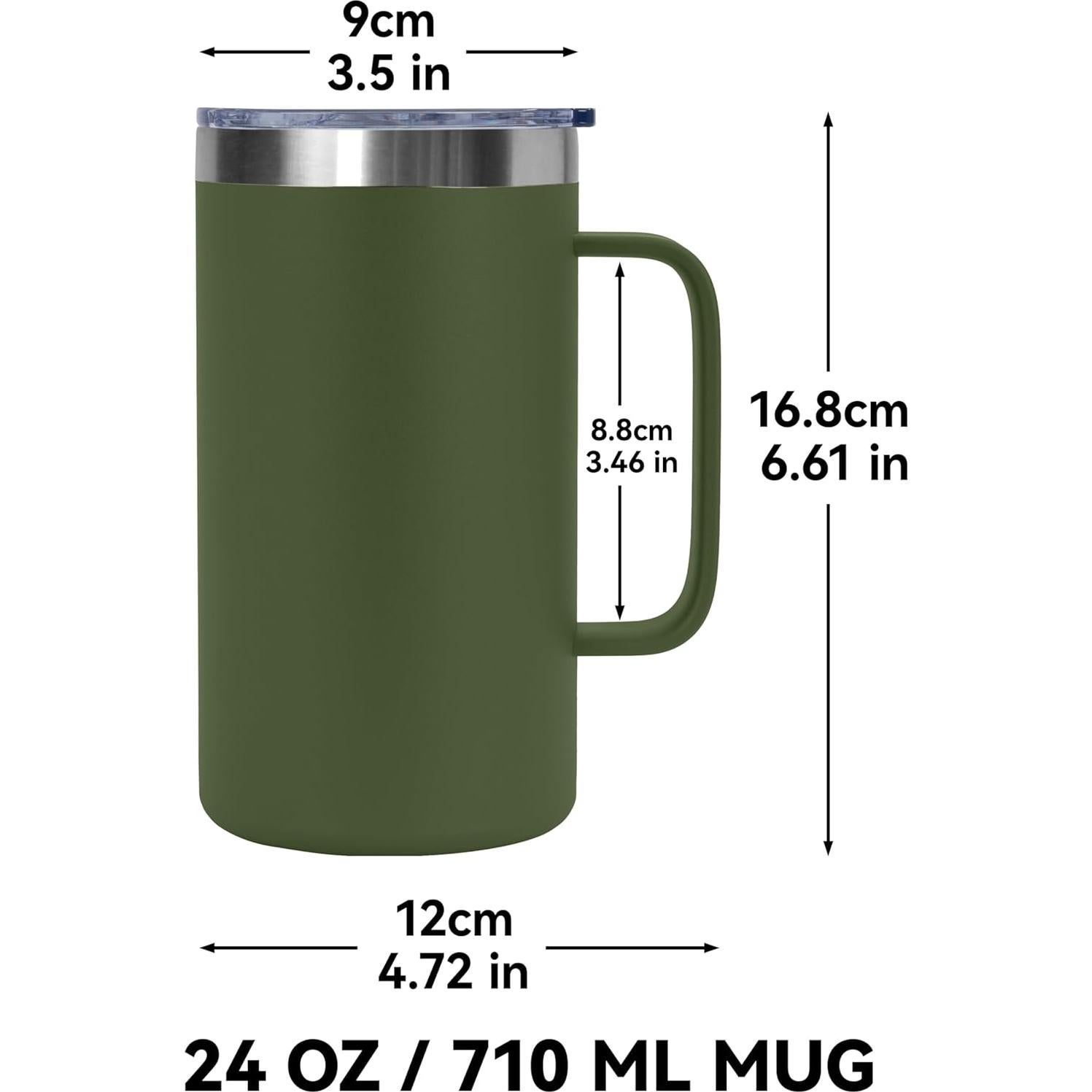 Taza Aislada DOMICARE 24oz Acero Inoxidable Verde Militar
