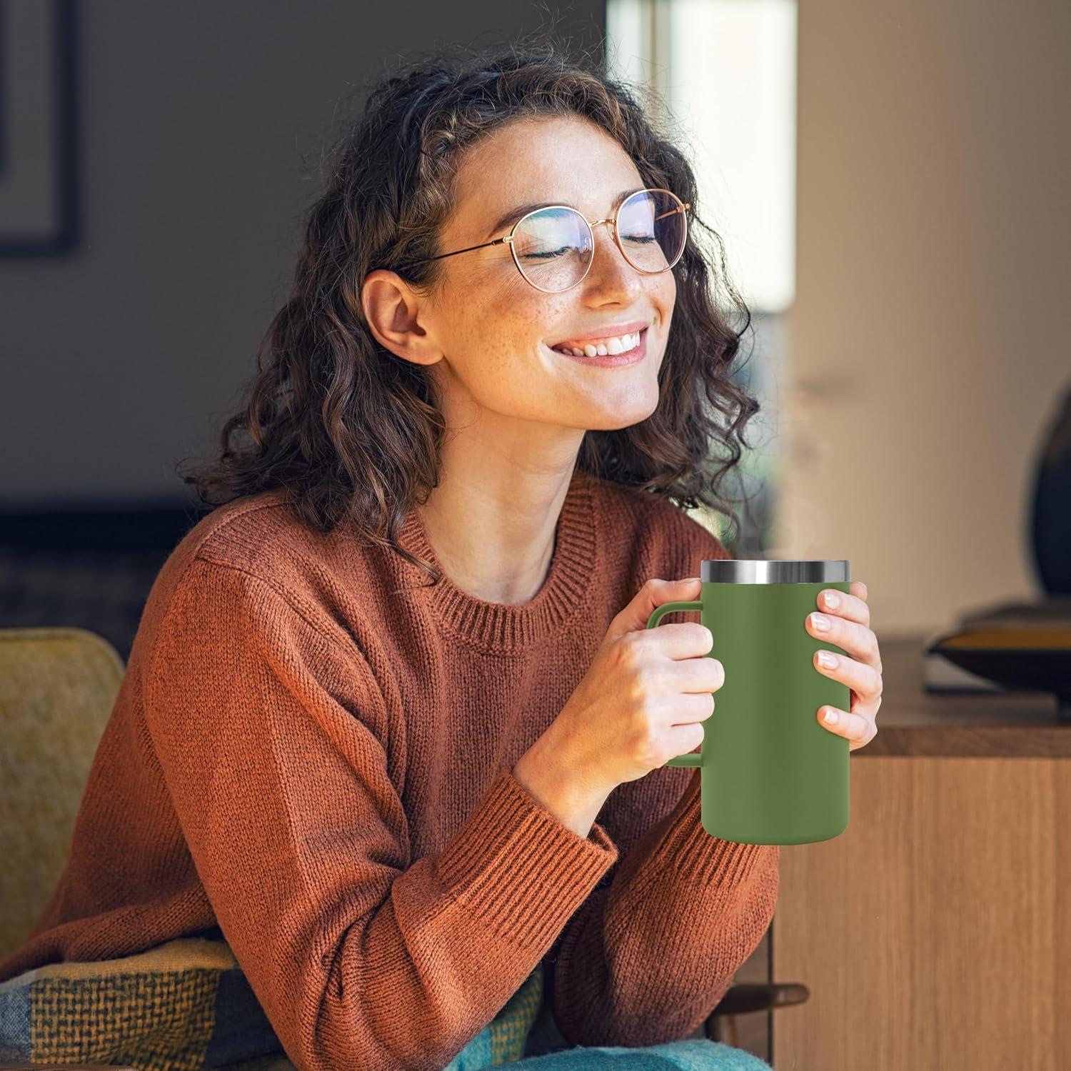 Taza Aislada DOMICARE 24oz Acero Inoxidable Verde Militar