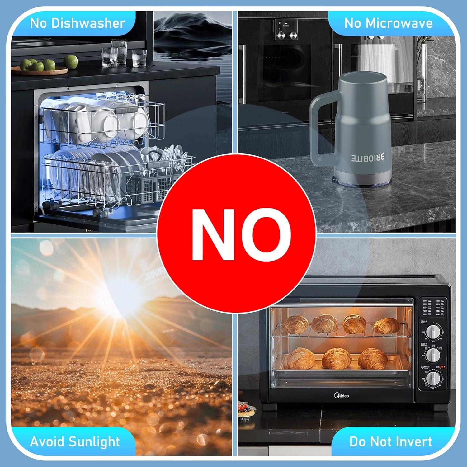 Taza de Cerveza Aislada BrioBite 25oz Verde Doble Pared