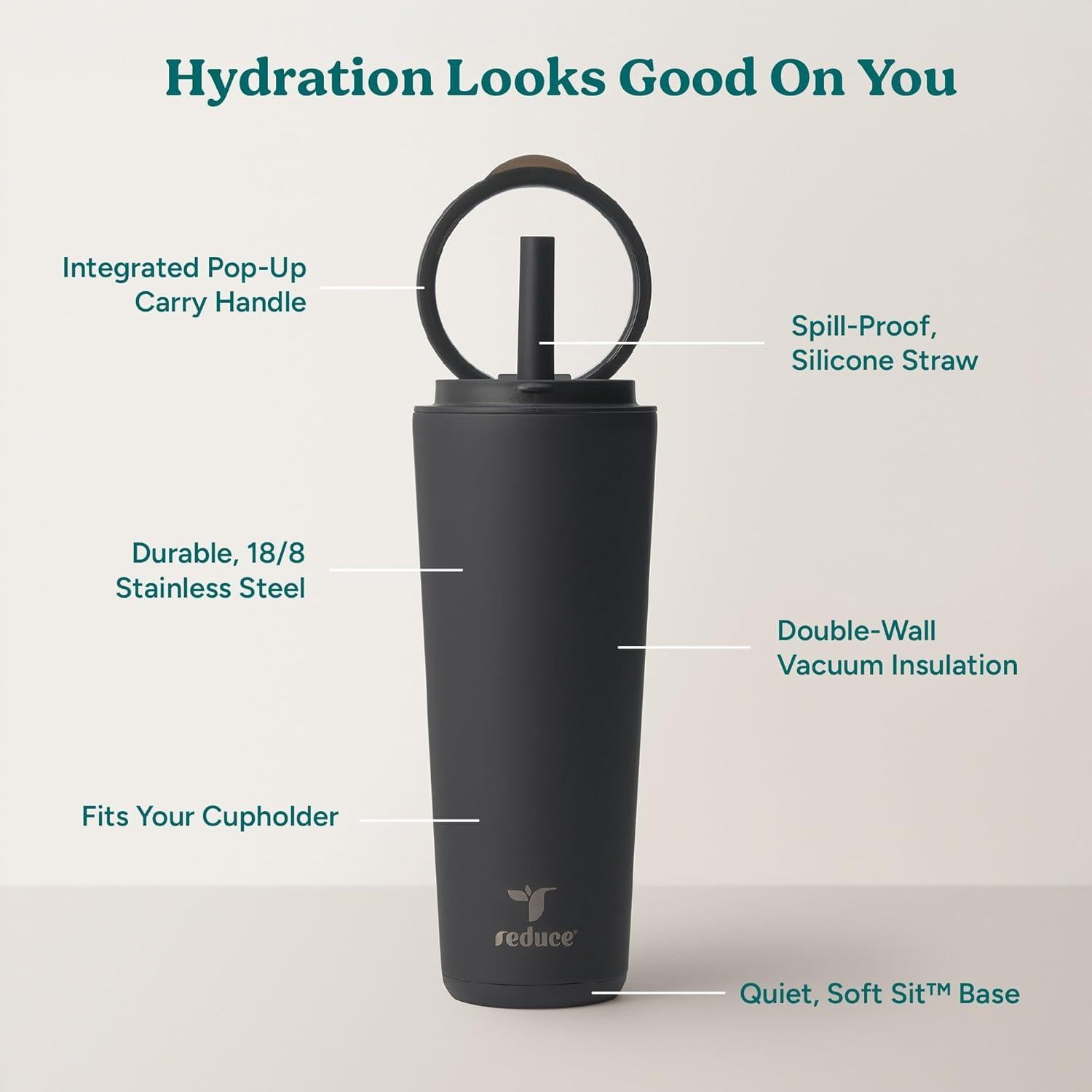 Taza de Acero Inoxidable REDUCE Halo 24 oz Aislamiento Frío