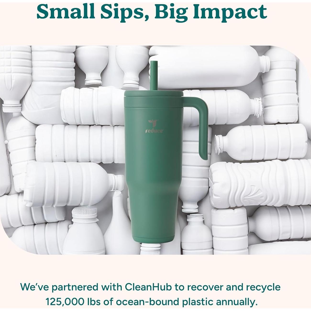 Taza Aislada REDUCE Chiller 40 oz con Popote Silicona Crepúsculo