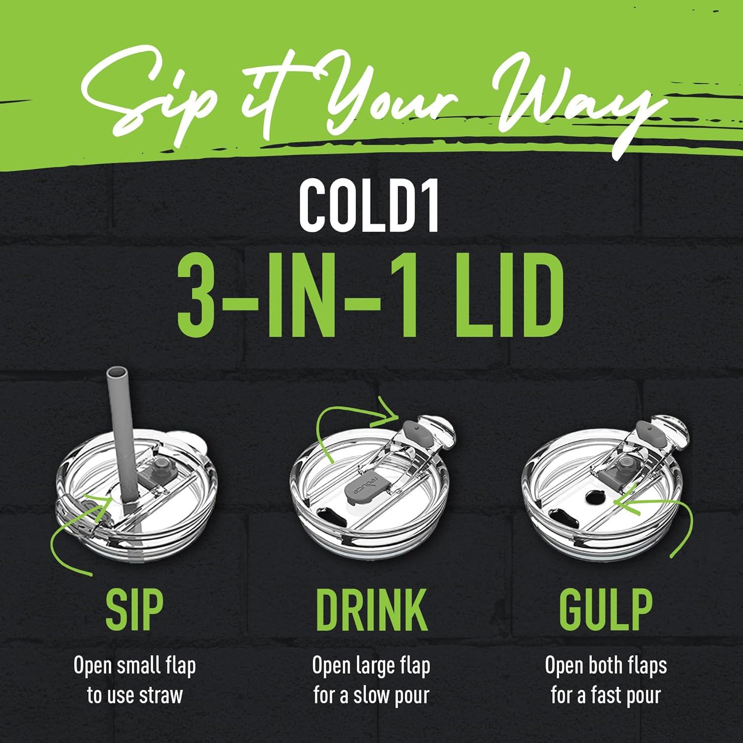 Tumbler REDUCE Cold1 24 oz Acero Inoxidable Aislado