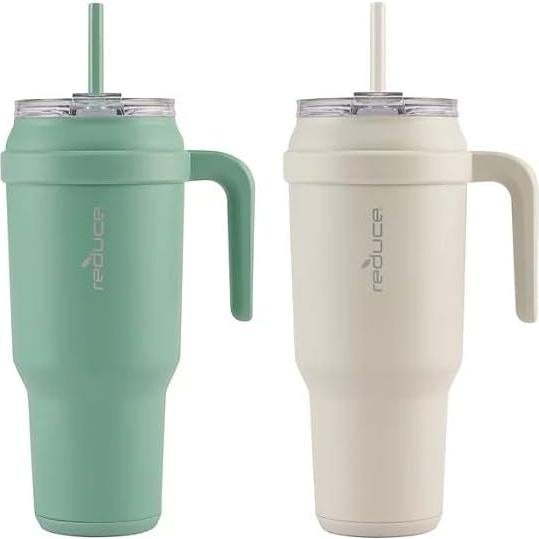 Taza Tumbler REDUCE 1.5 L con Asa y Popote - Acero Inoxidable
