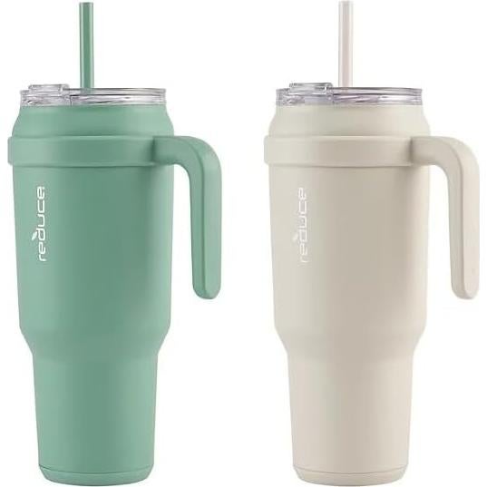 Taza Tumbler REDUCE 1.5 L con Asa y Popote - Acero Inoxidable