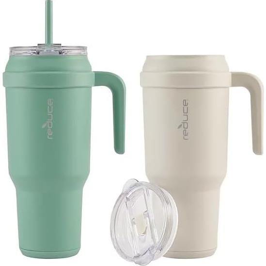 Taza Tumbler REDUCE 1.5 L con Asa y Popote - Acero Inoxidable