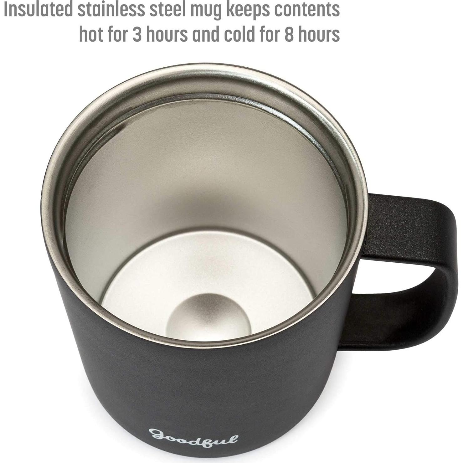 Taza de Viaje Goodful 14oz Acero Inoxidable Aislada Gris