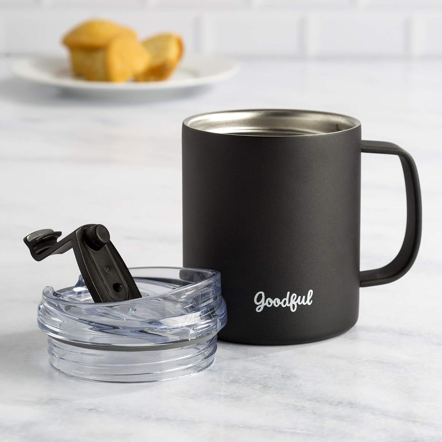 Taza de Viaje Goodful 14oz Acero Inoxidable Aislada Gris