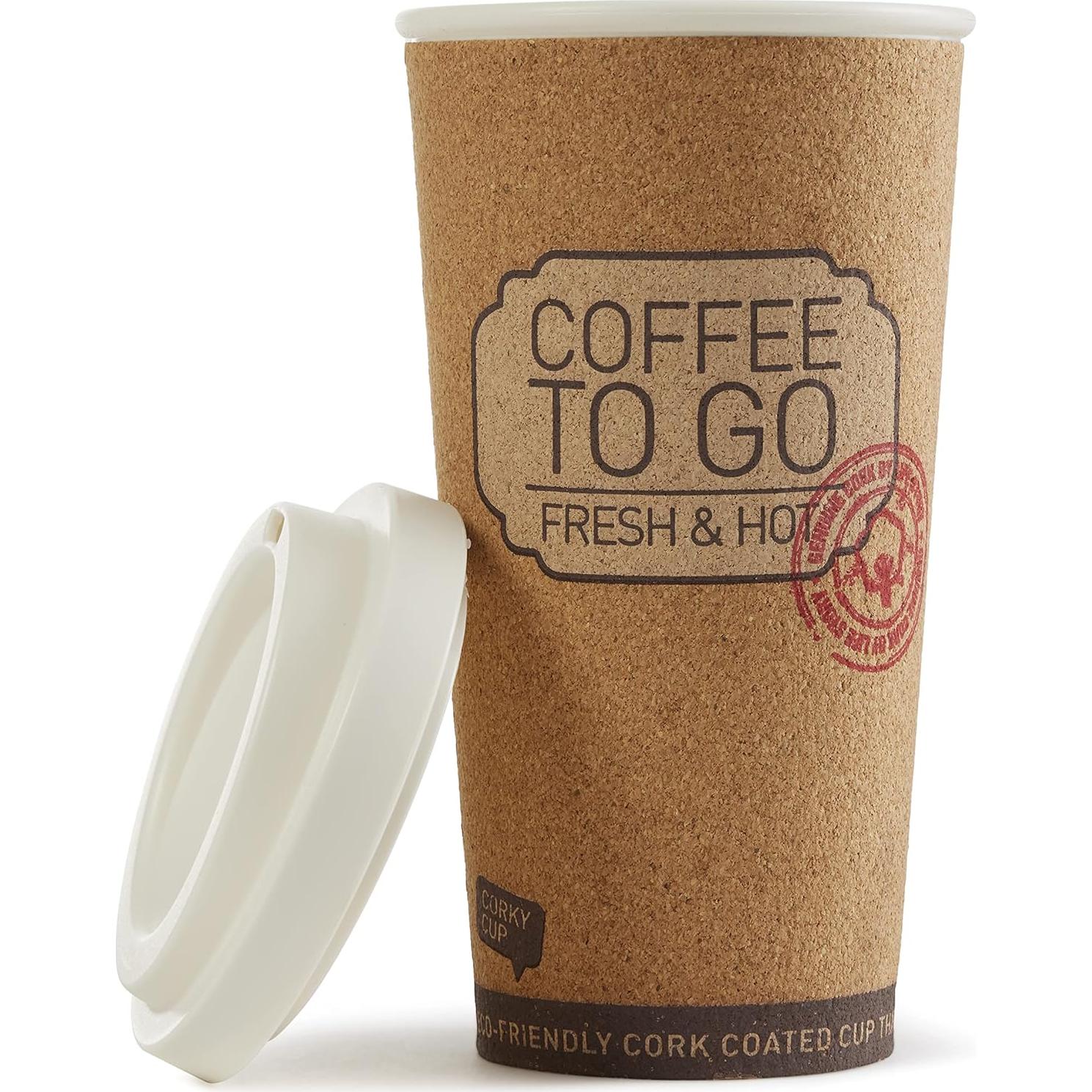 Tazas de Viaje Reutilizables Corky 16 Onzas Historia de Vida - 4 Paquete