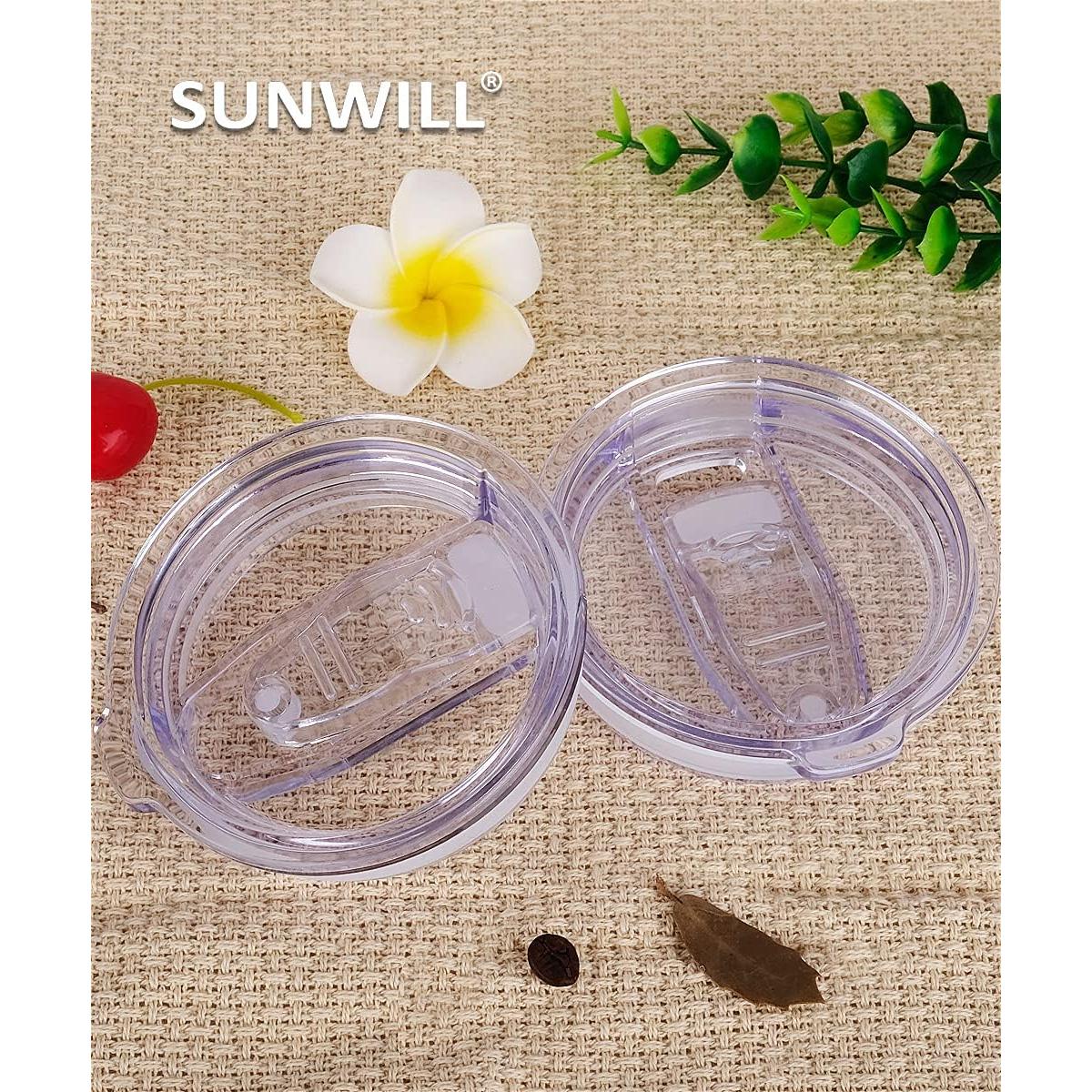 Tapa SUNWILL 20oz para vaso de viaje, a prueba de derrames, 2 unidades