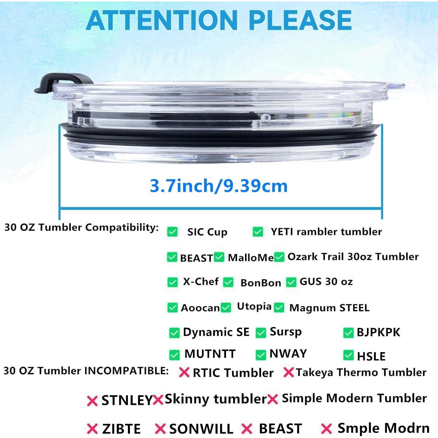 Tapa de Vaso Aislante AILUXUAN 30 oz - 2 Unidades Negro