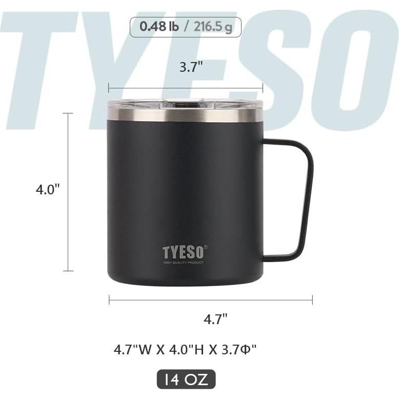Taza de Acero Inoxidable TYESO 396 ml con Aislamiento Térmico