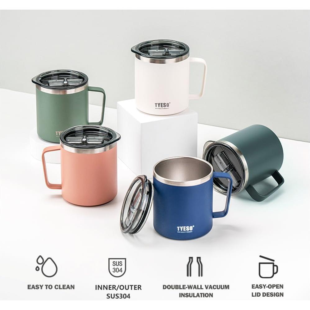 Taza de Acero Inoxidable TYESO 396 ml con Aislamiento Térmico