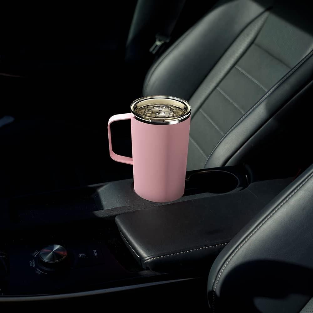 Taza Aislada de Acero Inoxidable Asobu 20 oz Rosa Cerámica