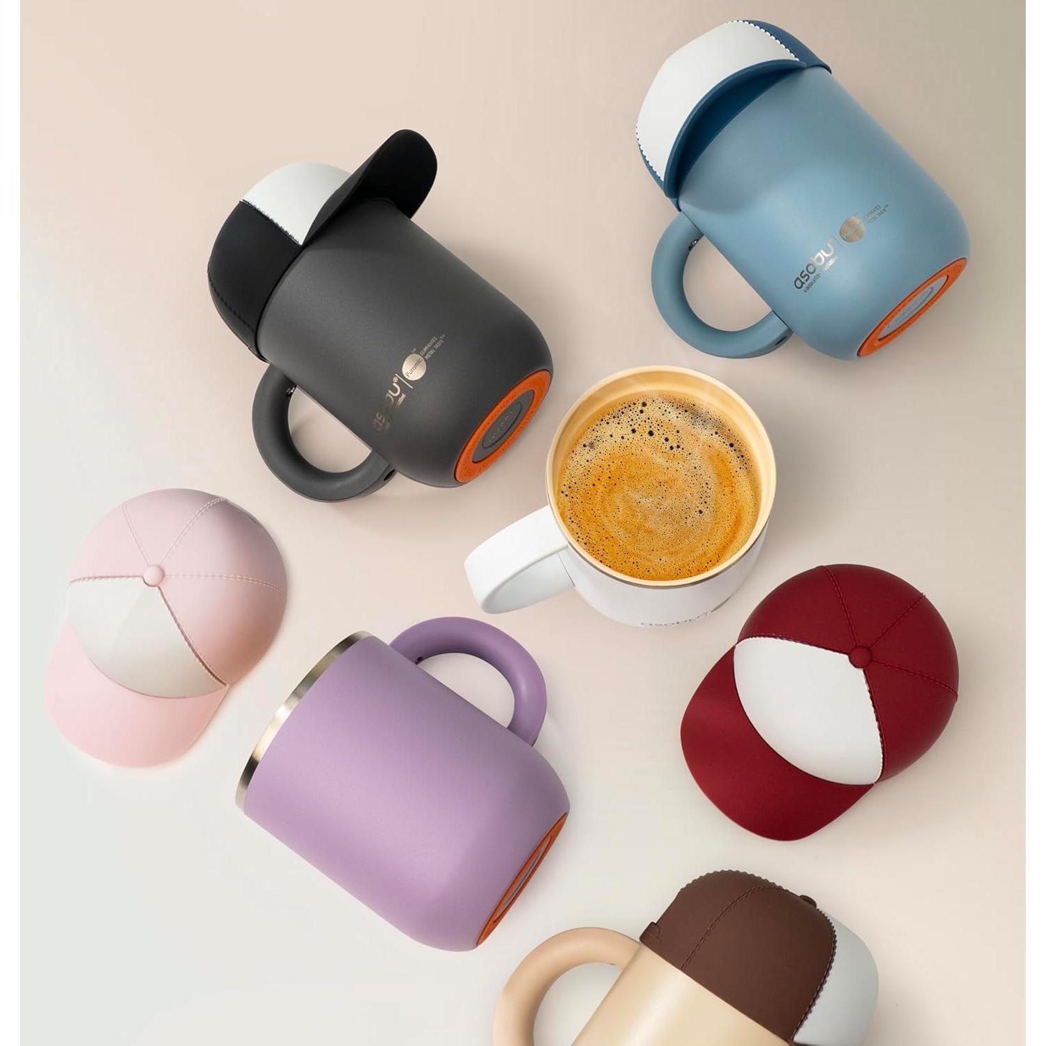 Taza Aislada de Acero Inoxidable asobu Happy Hat 0.35L Azul