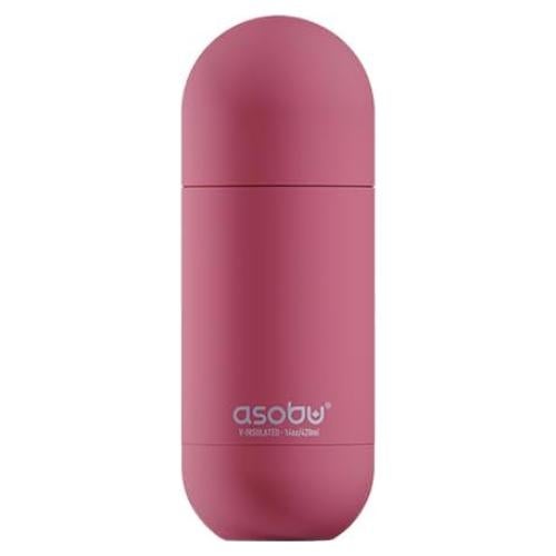 Botella de Agua Aislada Asobu Orb 420 ml Roja - Tapa Taza