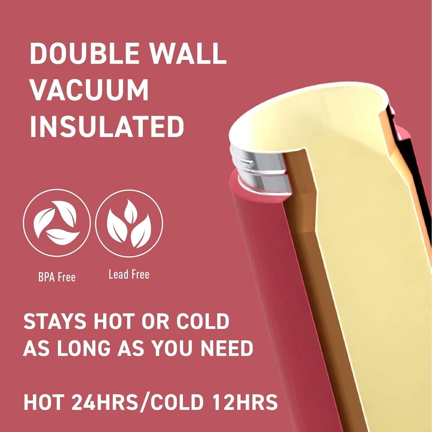 Botella de Agua Aislada Asobu Aspen 591ml Cerámica Roja