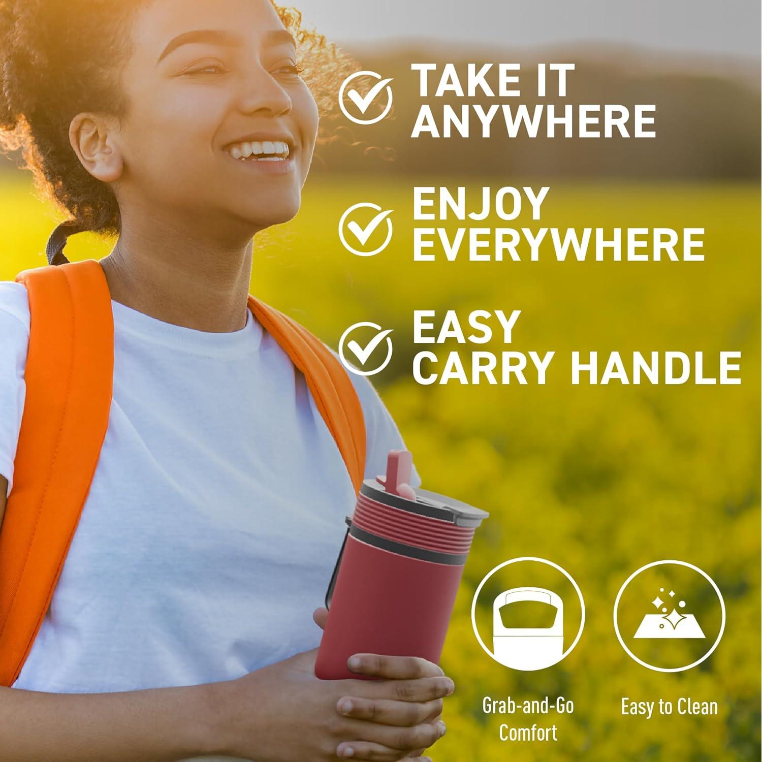 Botella de Agua Aislada Asobu Aspen 591ml Cerámica Roja