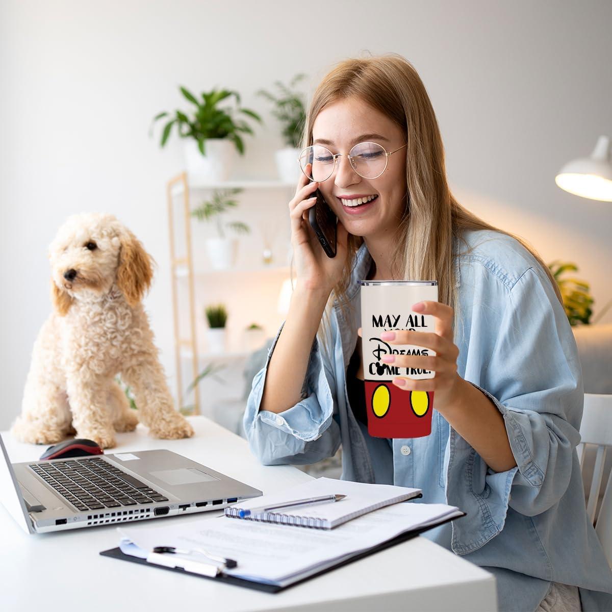 Taza Térmica Jztco 20 oz Ratón de Dibujos Animados Aislada