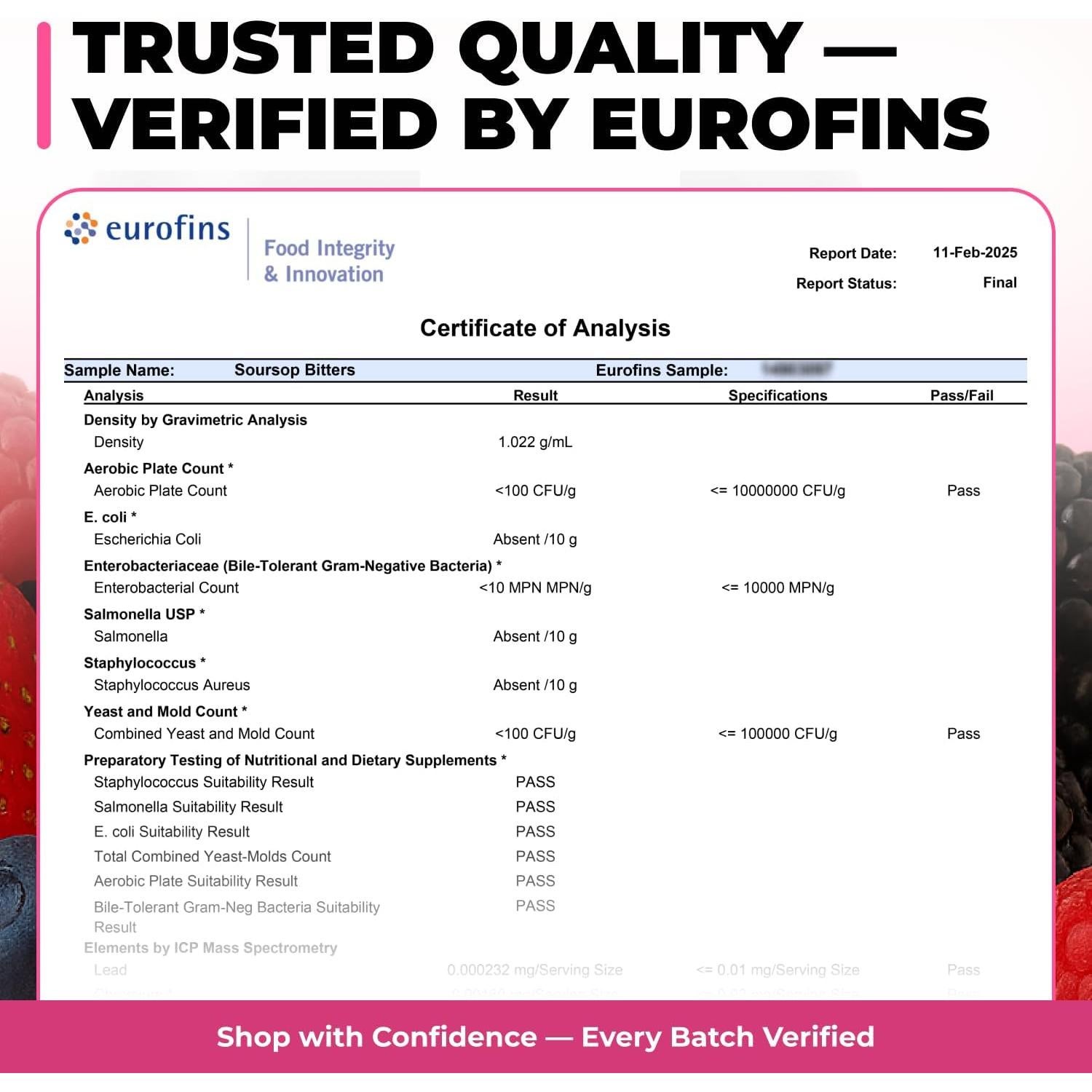 Bitters de Guanábana Serene Herbs 473 ml - Sabor Frutos Rojos - Vegano