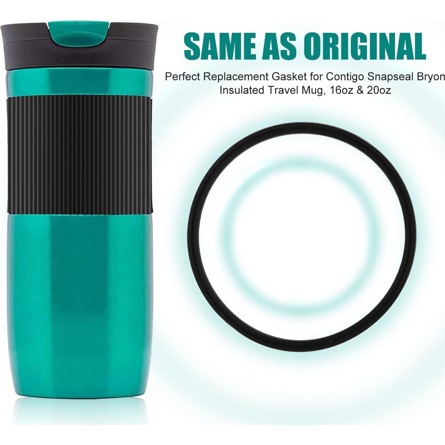 6 Juntas de Tapa de Goma KINBOM para Tazas Contigo Snapseal