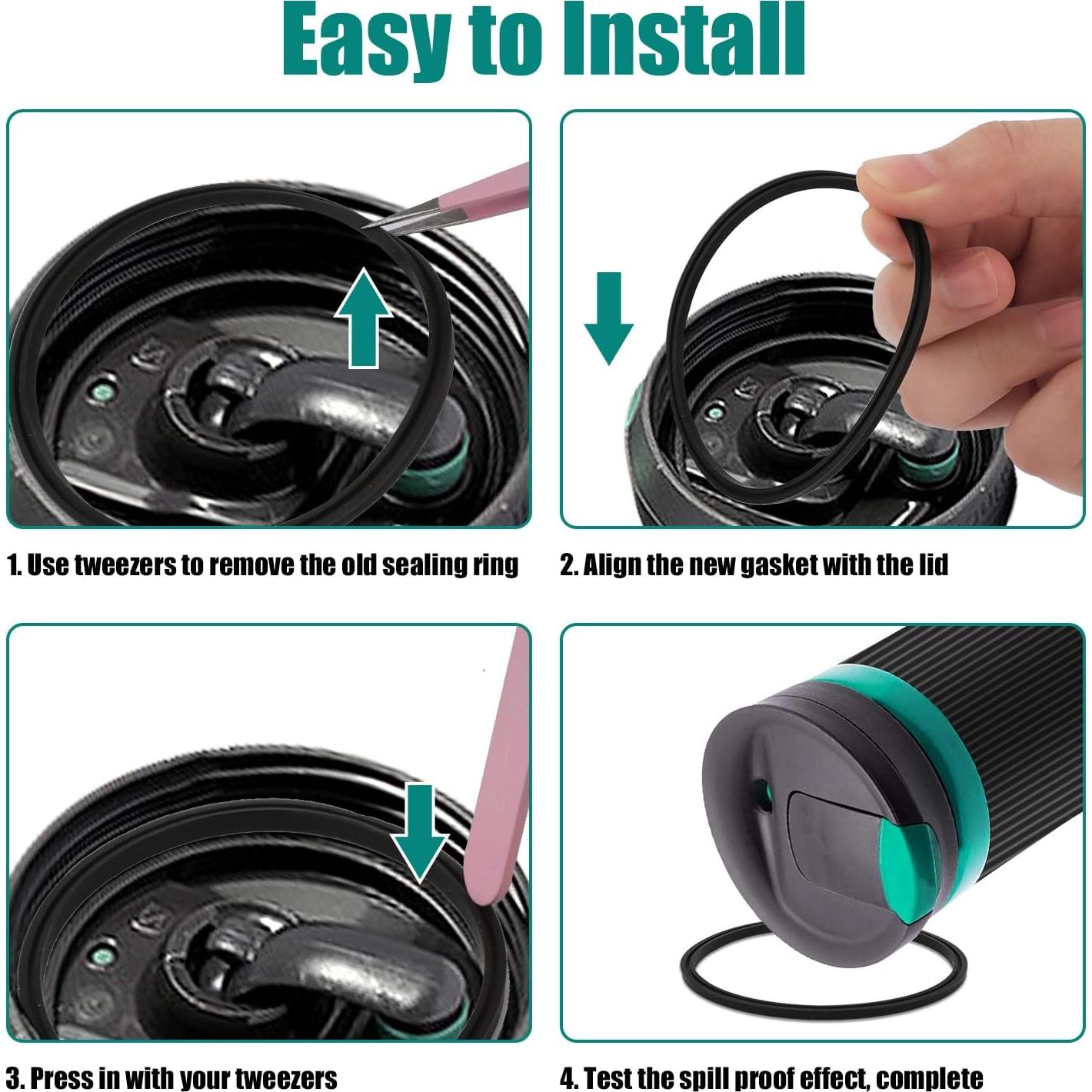 6 Juntas de Tapa de Goma KINBOM para Tazas Contigo Snapseal