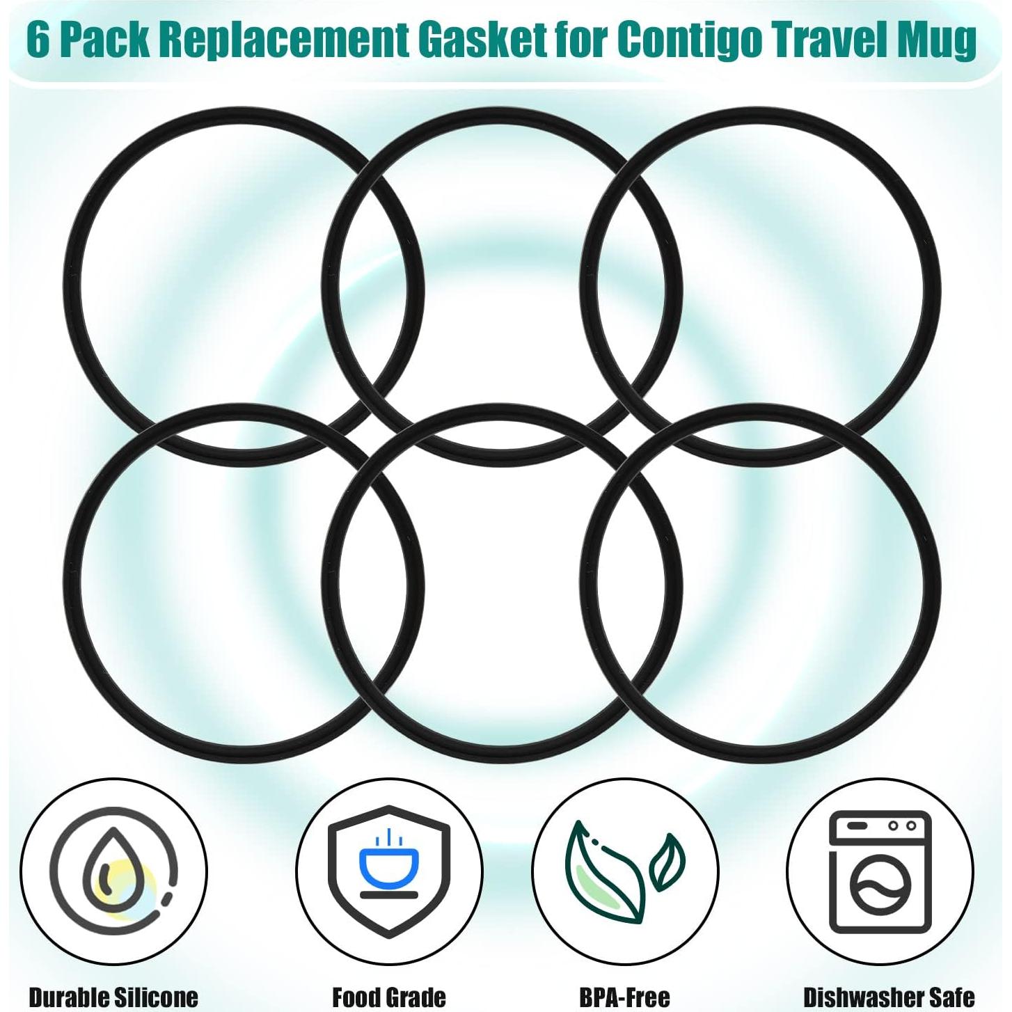 6 Juntas de Tapa de Goma KINBOM para Tazas Contigo Snapseal