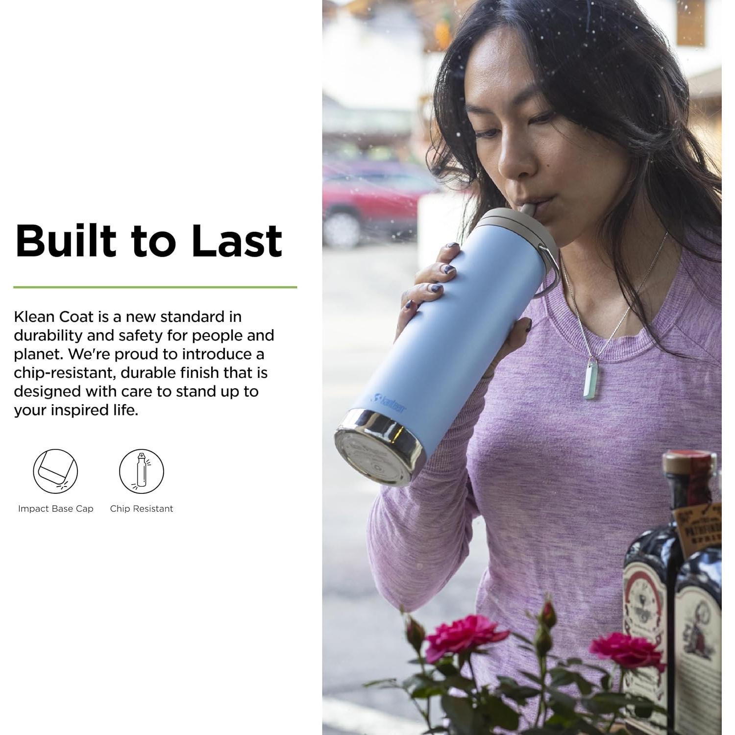 Botella de Agua Aislada Klean Kanteen 20oz TKWide Cielo Claro