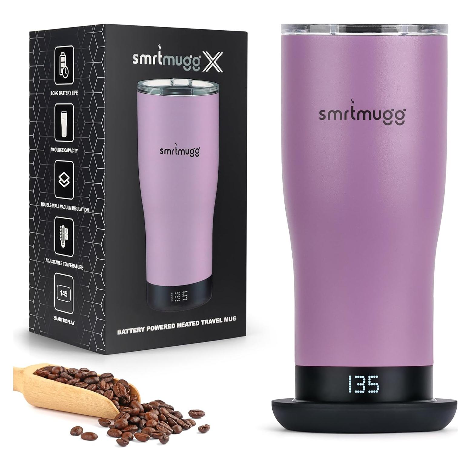 Taza Auto-Calentada SmrtMugg X 0.56 L Pantalla LCD Negra