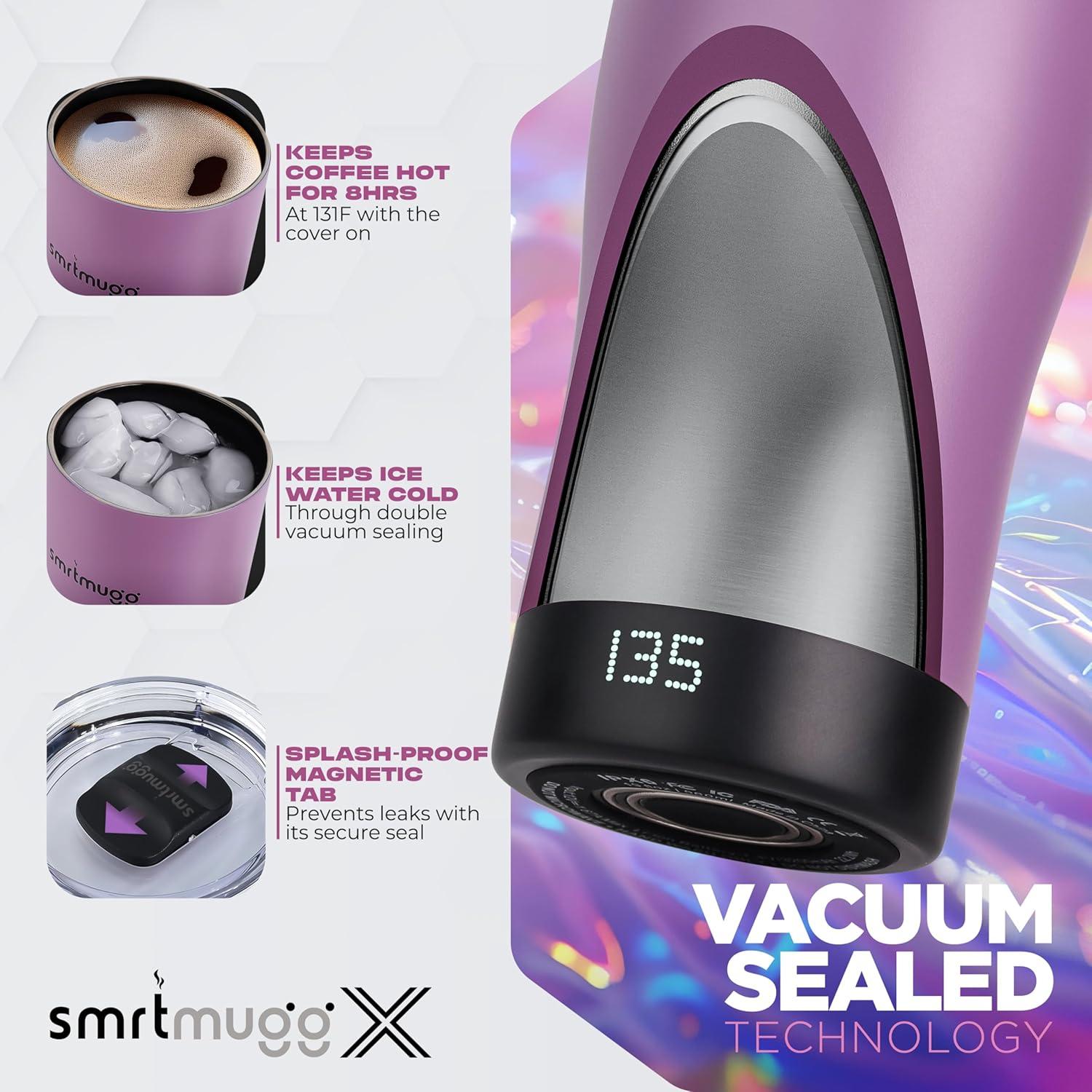 Taza Auto-Calentada SmrtMugg X 0.56 L Pantalla LCD Negra